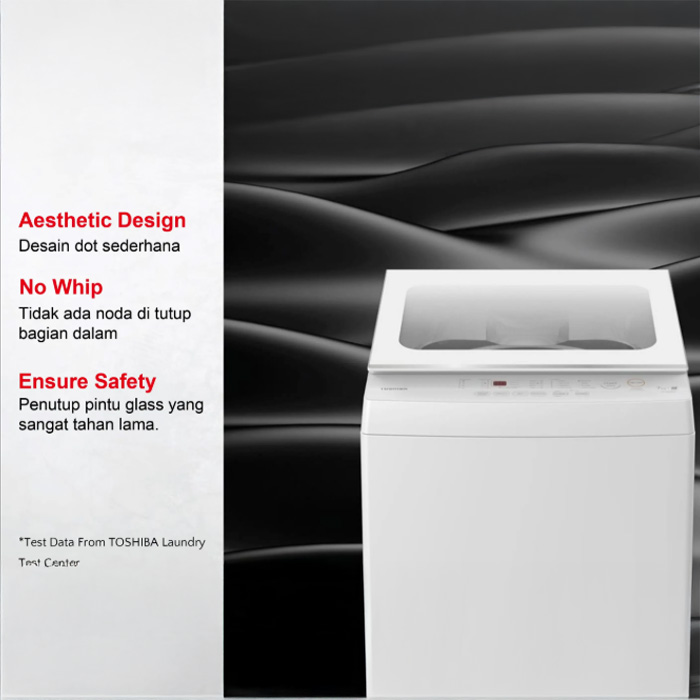 Toshiba Mesin Cuci 1 Tabung Top Loading 8 Kg - AW-M901BN(WW) | AWM901BN(WW)